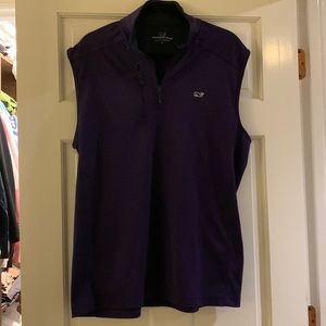EUC purple vineyard vines quarter zip vest.